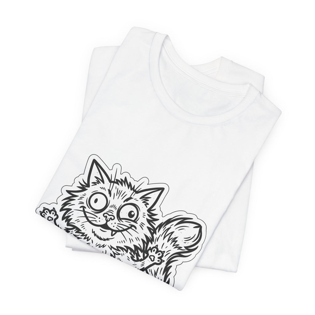 Feral Era Chaotic Cute Cat Tee | vintage mascot, unhinged introvert