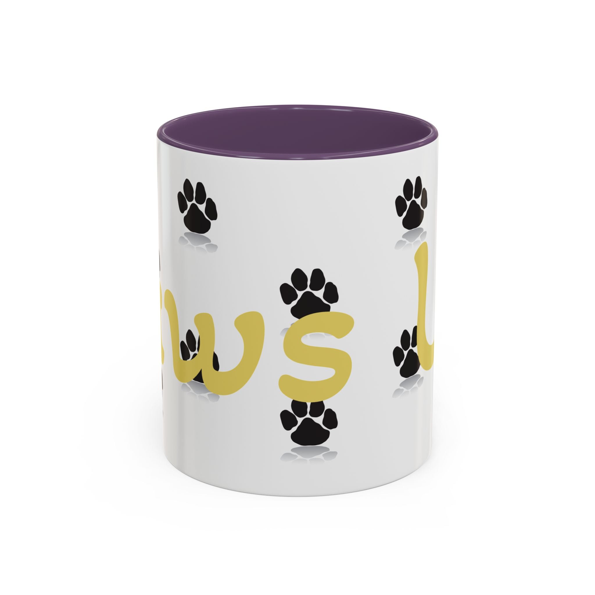 Paws Up Accent Coffee Mug — Cute Pet Lover Cat & Dog Coffee Cup (11/15oz)