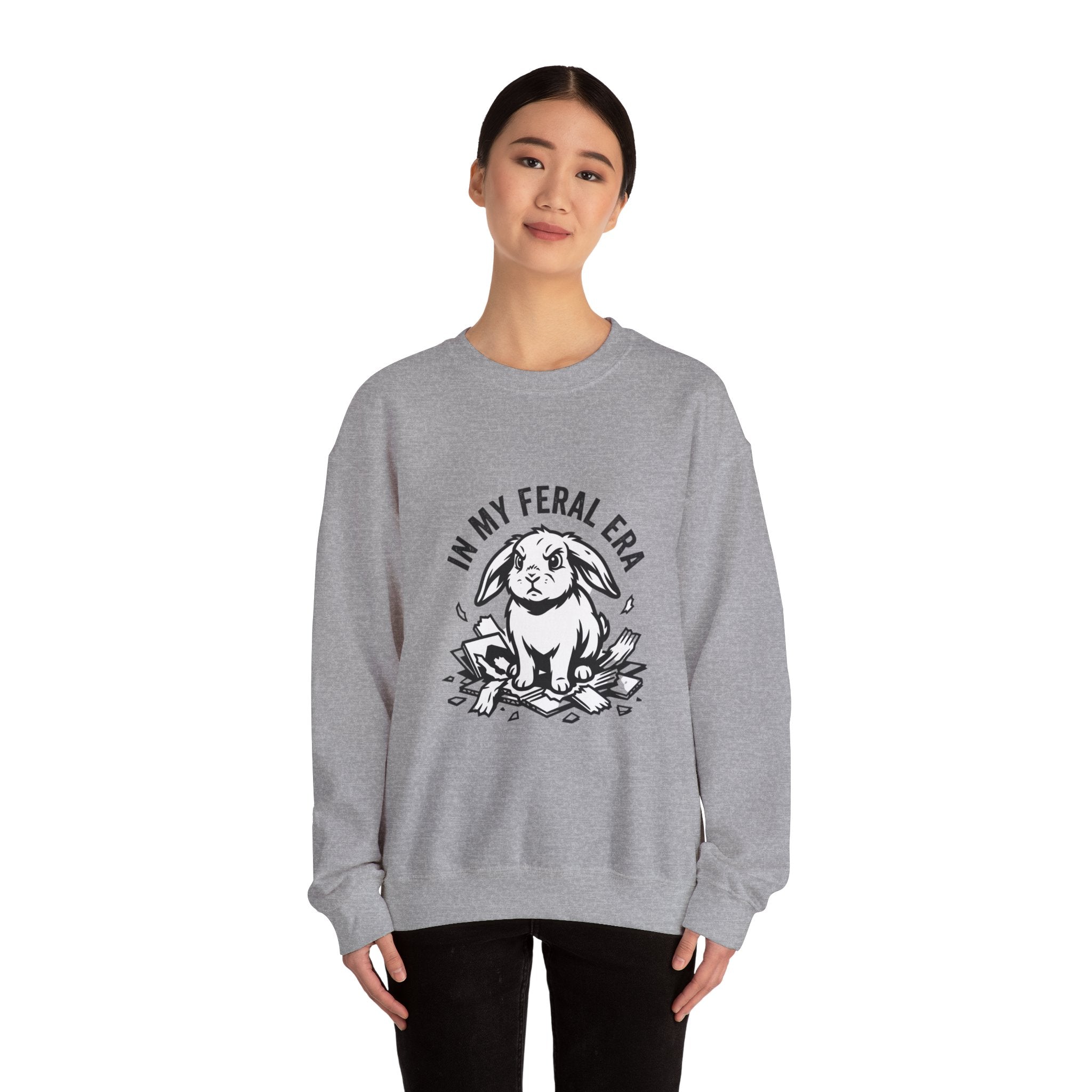 In My Feral Era Rabbit Sweatshirt | feral era, chaotic cute