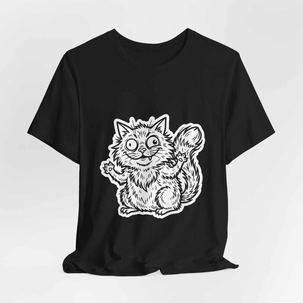 Feral Era Chaotic Cute Cat Tee | vintage mascot, unhinged introvert