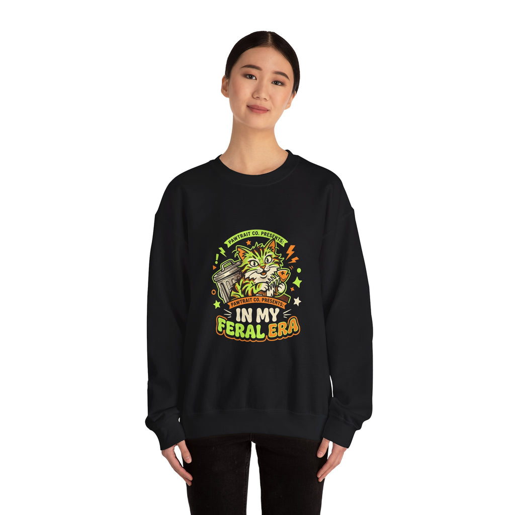 Feral Era Cat Mascot Crewneck Sweatshirt