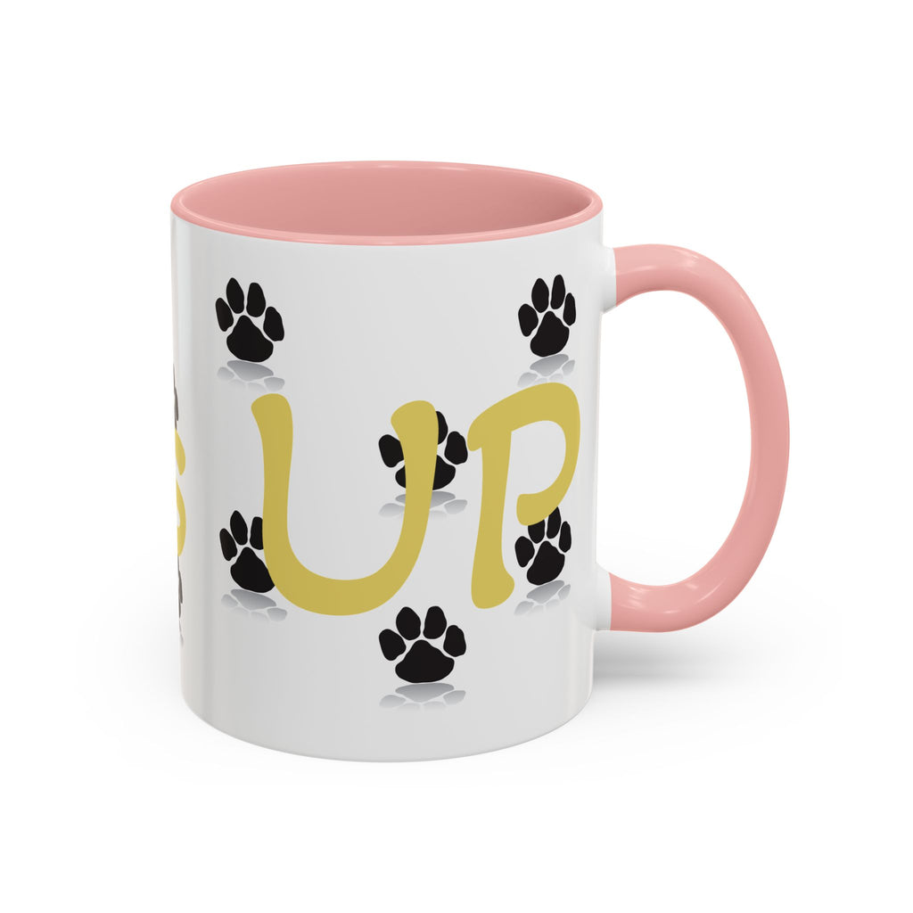 Paws Up Accent Coffee Mug — Cute Pet Lover Cat & Dog Coffee Cup (11/15oz)
