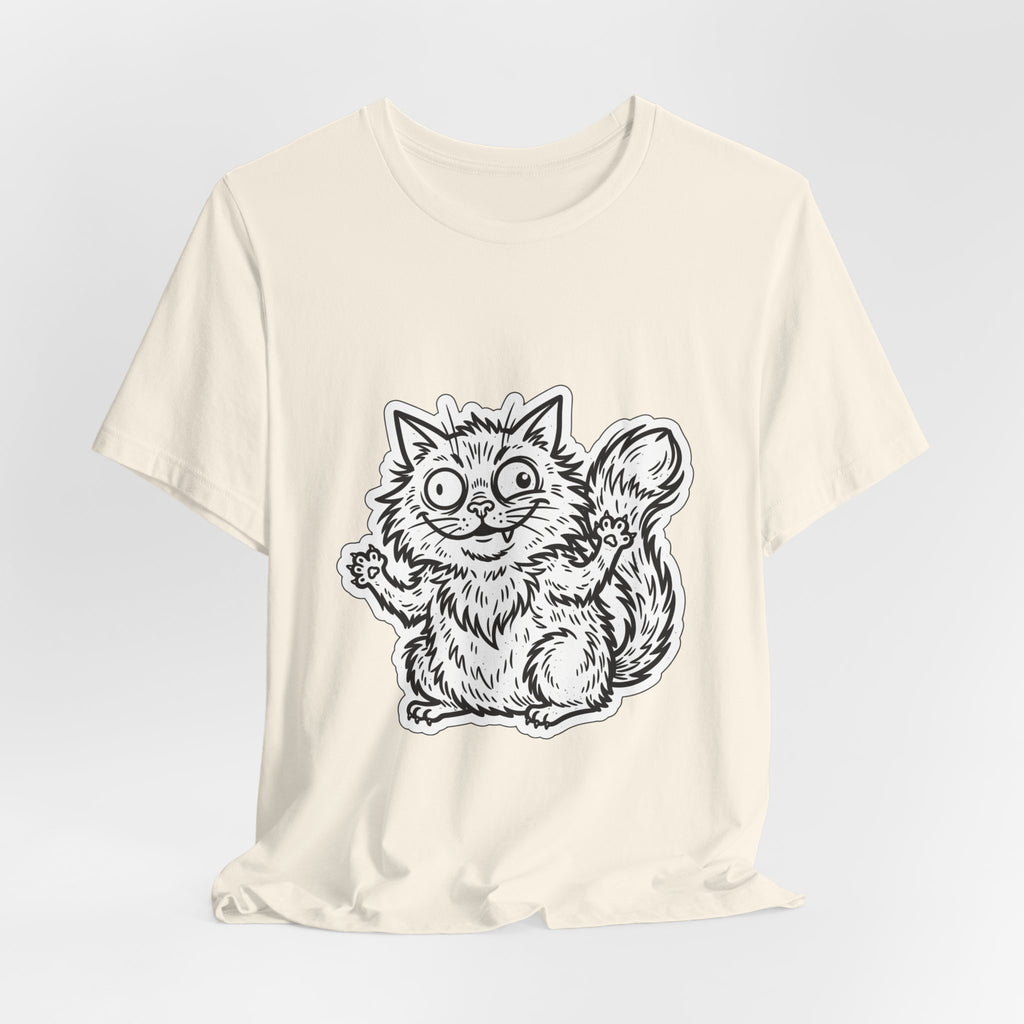 Feral Era Chaotic Cute Cat Tee | vintage mascot, unhinged introvert