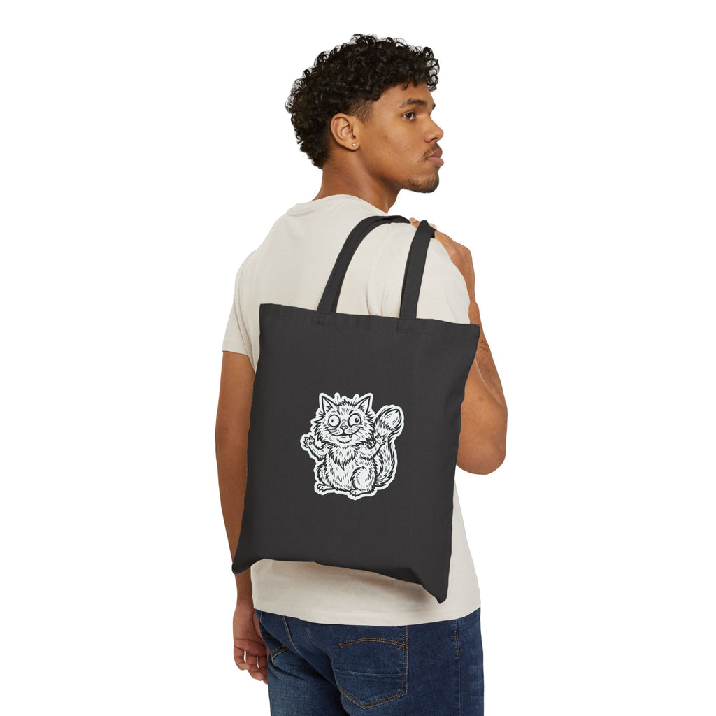 Chaotic Cute Vintage Cat Tote | Feral Era, introvert mom