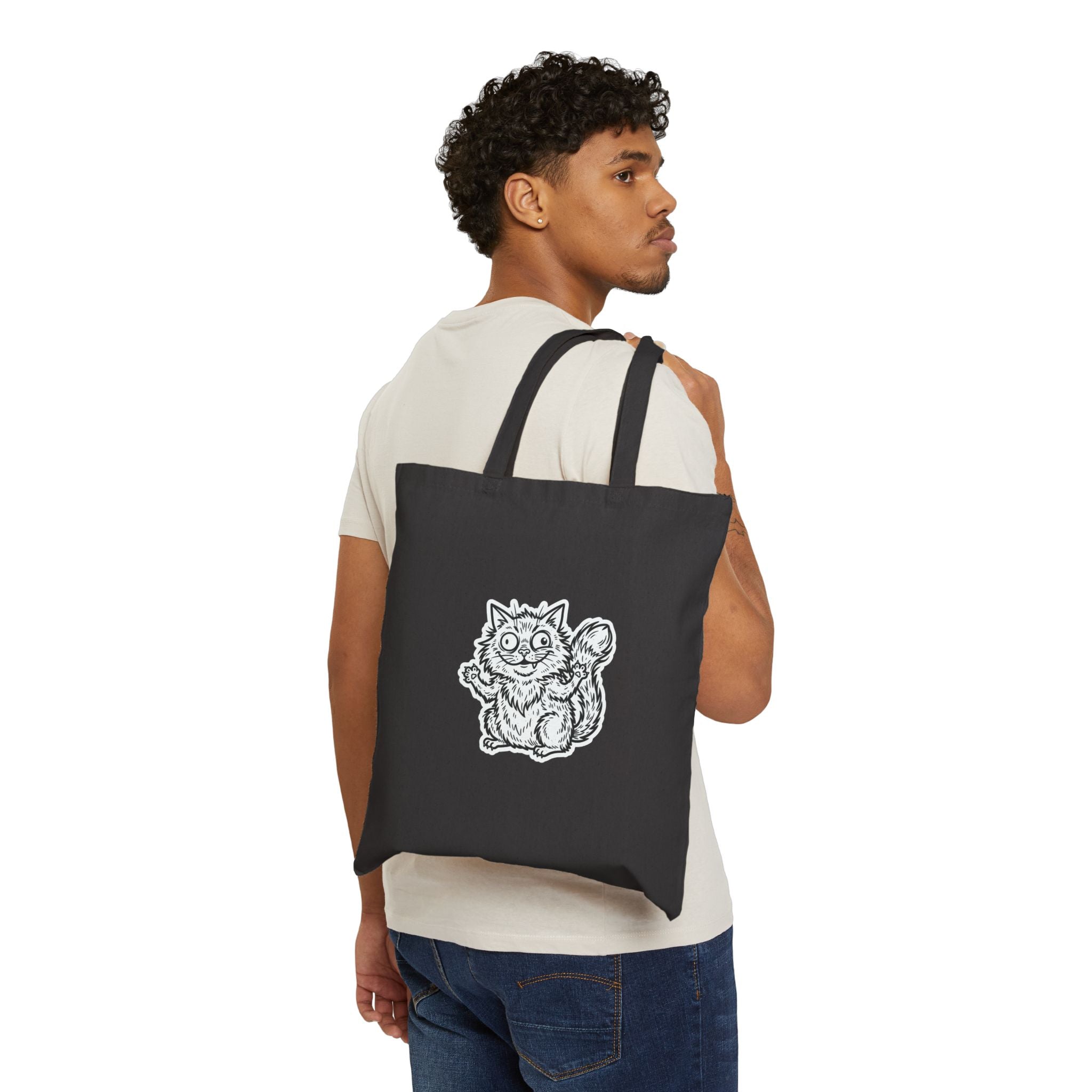 Chaotic Cute Vintage Cat Tote | Feral Era, introvert mom