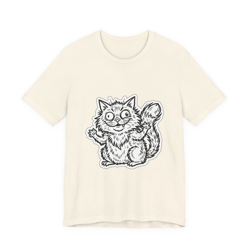 Feral Era Chaotic Cute Cat Tee | vintage mascot, unhinged introvert