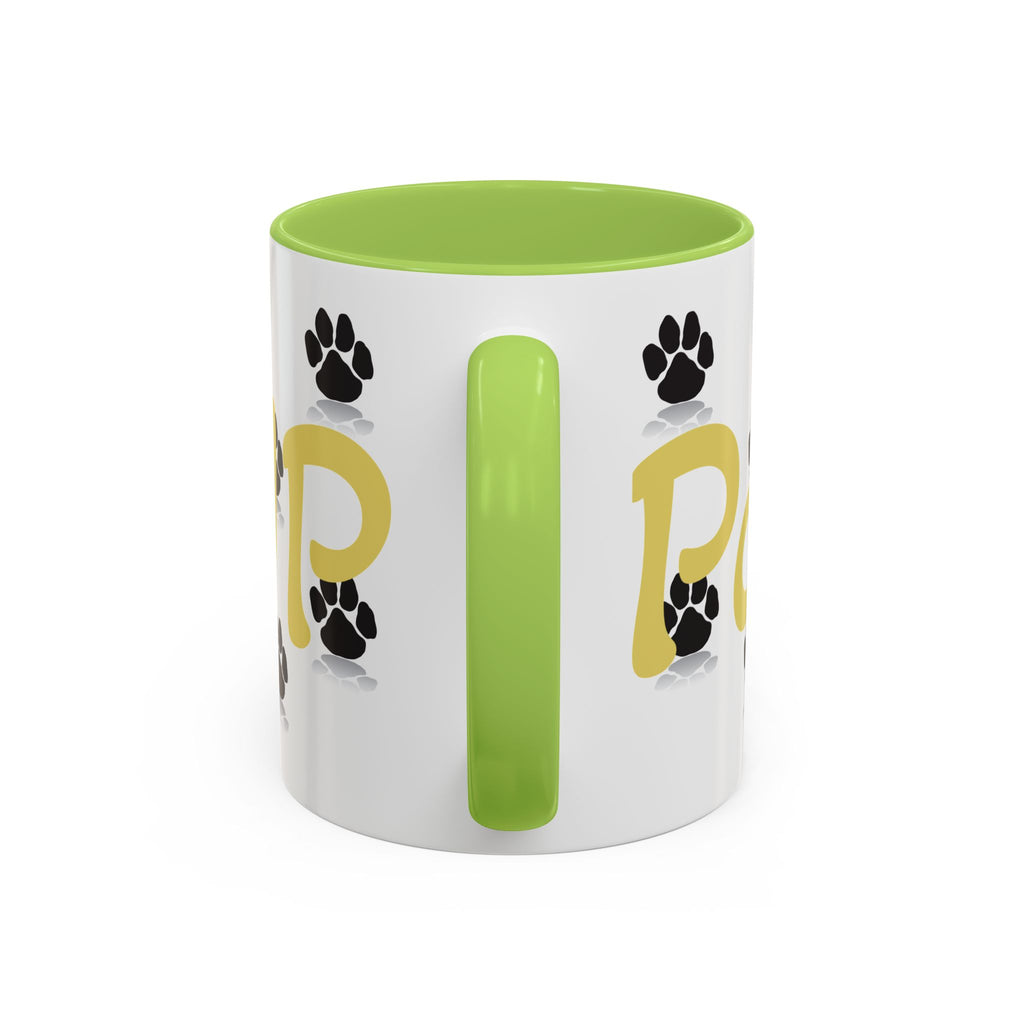 Paws Up Accent Coffee Mug — Cute Pet Lover Cat & Dog Coffee Cup (11/15oz)