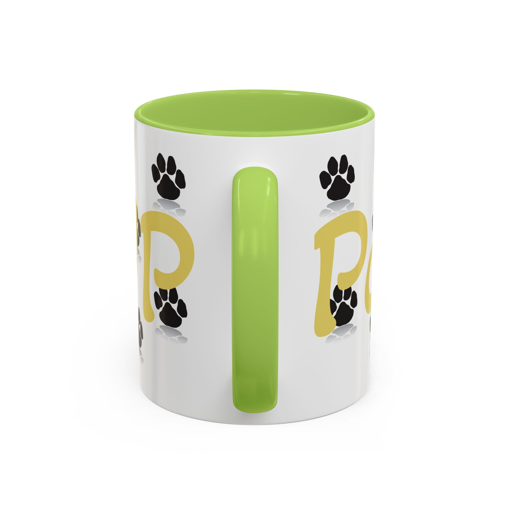 Paws Up Accent Coffee Mug — Cute Pet Lover Cat & Dog Coffee Cup (11/15oz)