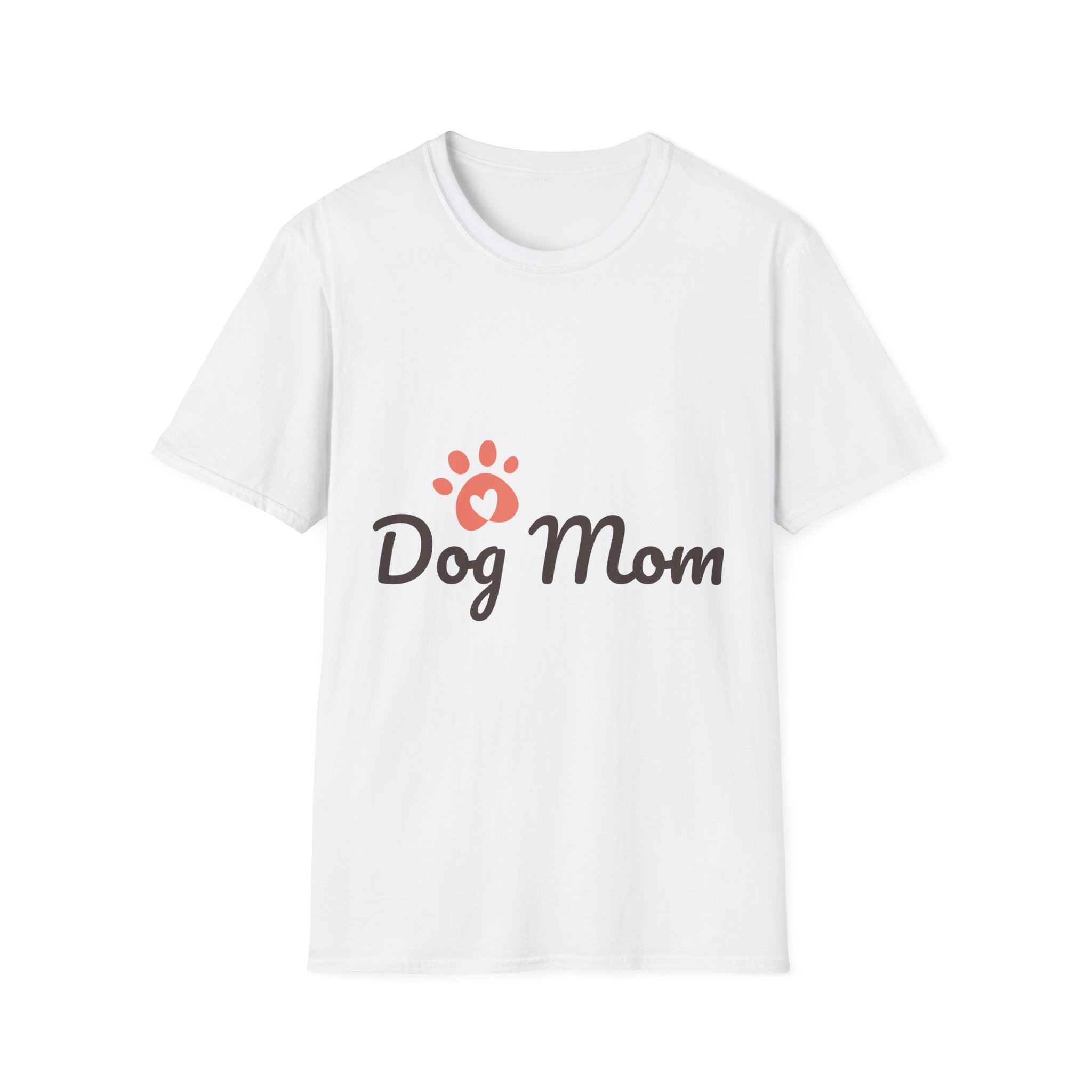 Dog Mom T-Shirt with Paw Print — Cute Pet Lover Tee
