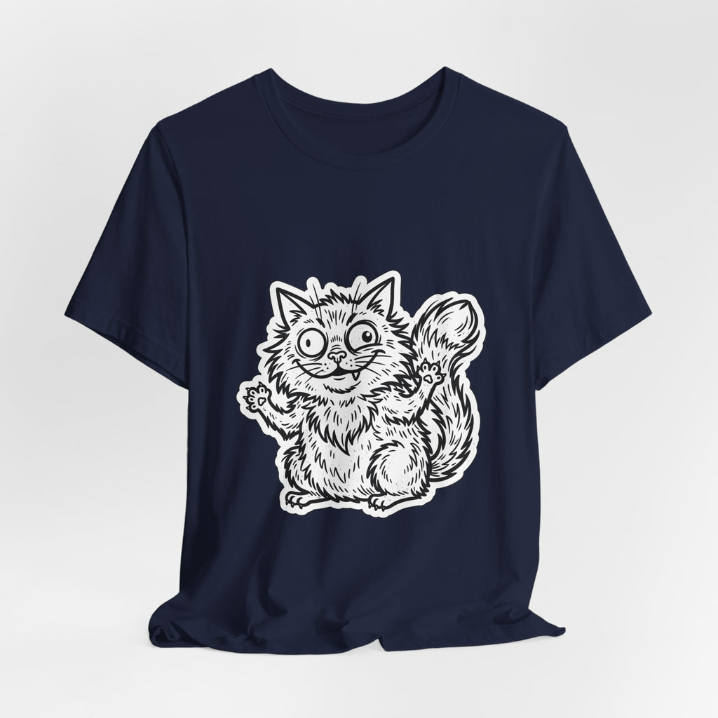 Feral Era Chaotic Cute Cat Tee | vintage mascot, unhinged introvert