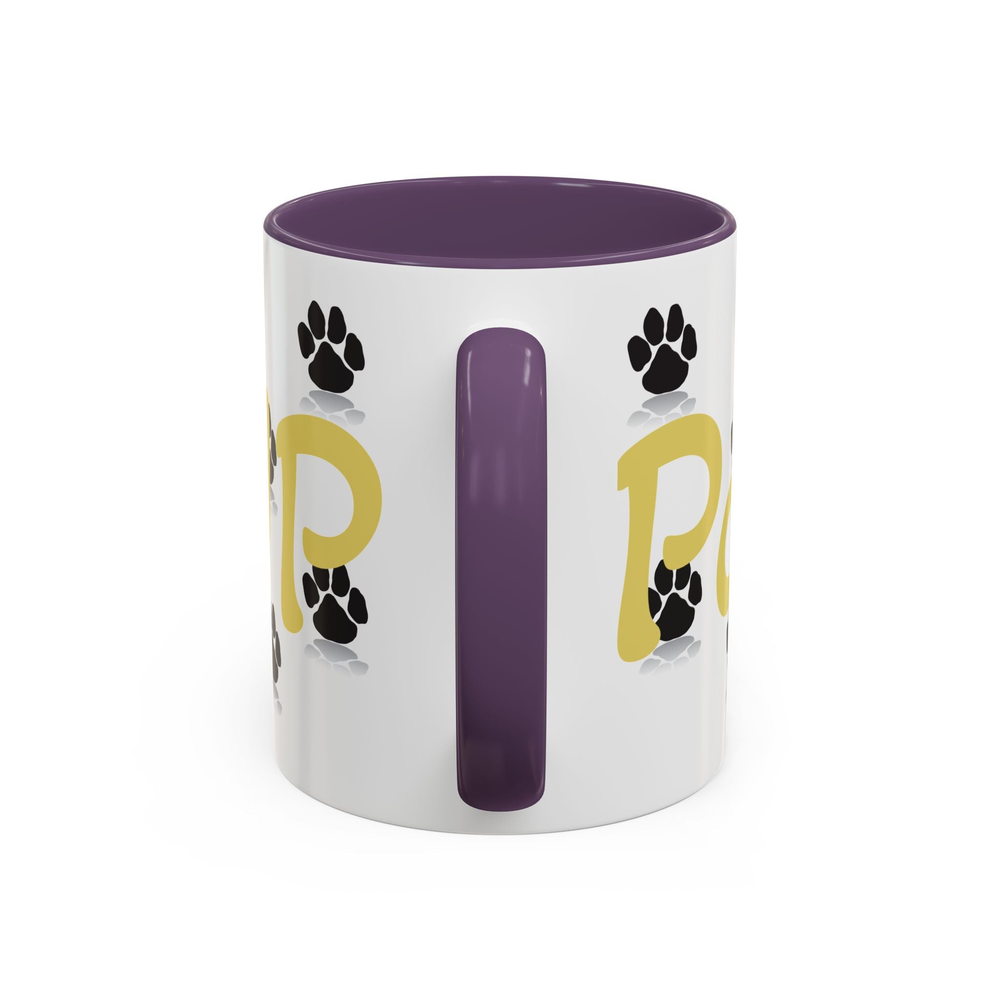 Paws Up Accent Coffee Mug — Cute Pet Lover Cat & Dog Coffee Cup (11/15oz)