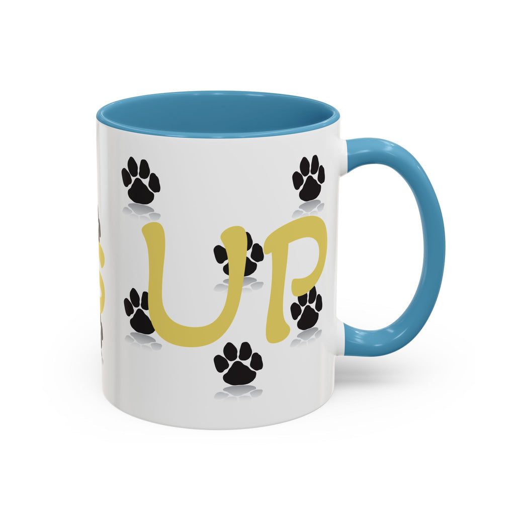 Paws Up Accent Coffee Mug — Cute Pet Lover Cat & Dog Coffee Cup (11/15oz)