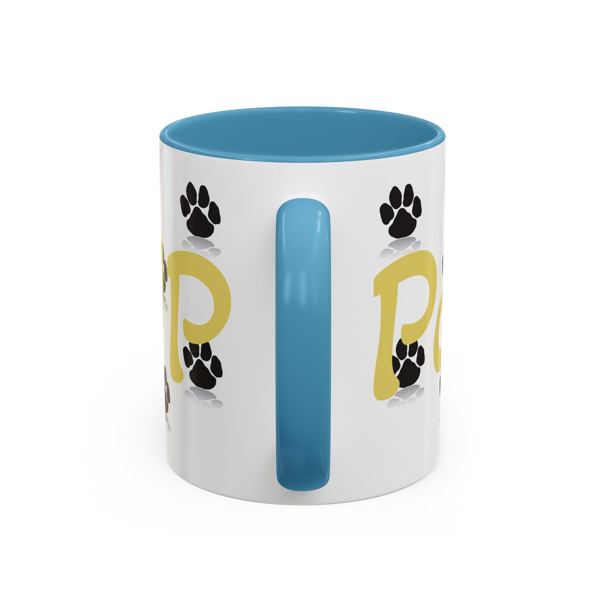 Paws Up Accent Coffee Mug — Cute Pet Lover Cat & Dog Coffee Cup (11/15oz)