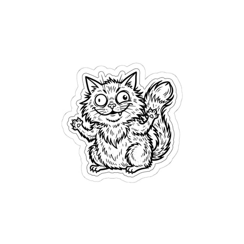 Chaotic-Cute Feral Cat Sticker | feral era, unhinged raccoon vibes