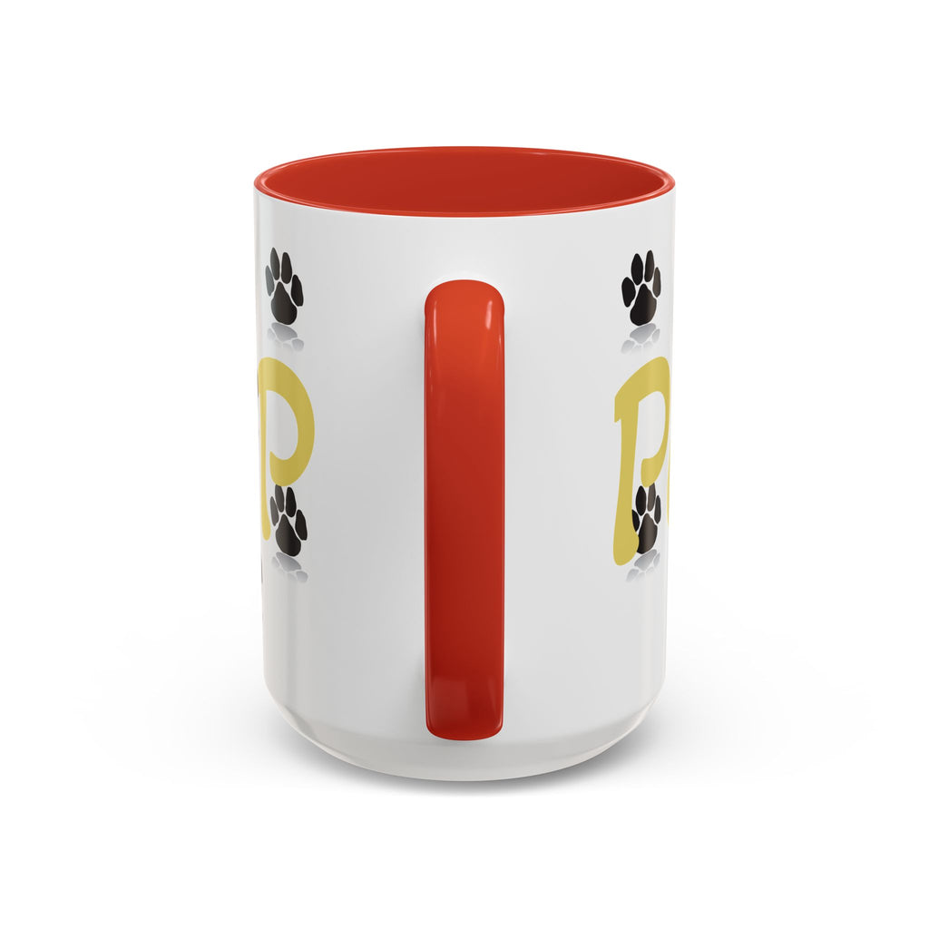Paws Up Accent Coffee Mug — Cute Pet Lover Cat & Dog Coffee Cup (11/15oz)