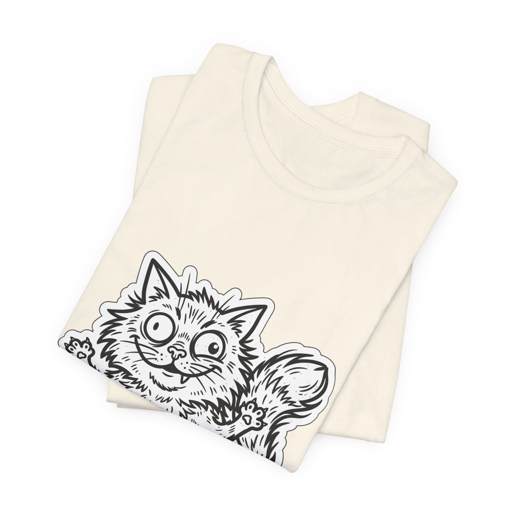 Feral Era Chaotic Cute Cat Tee | vintage mascot, unhinged introvert