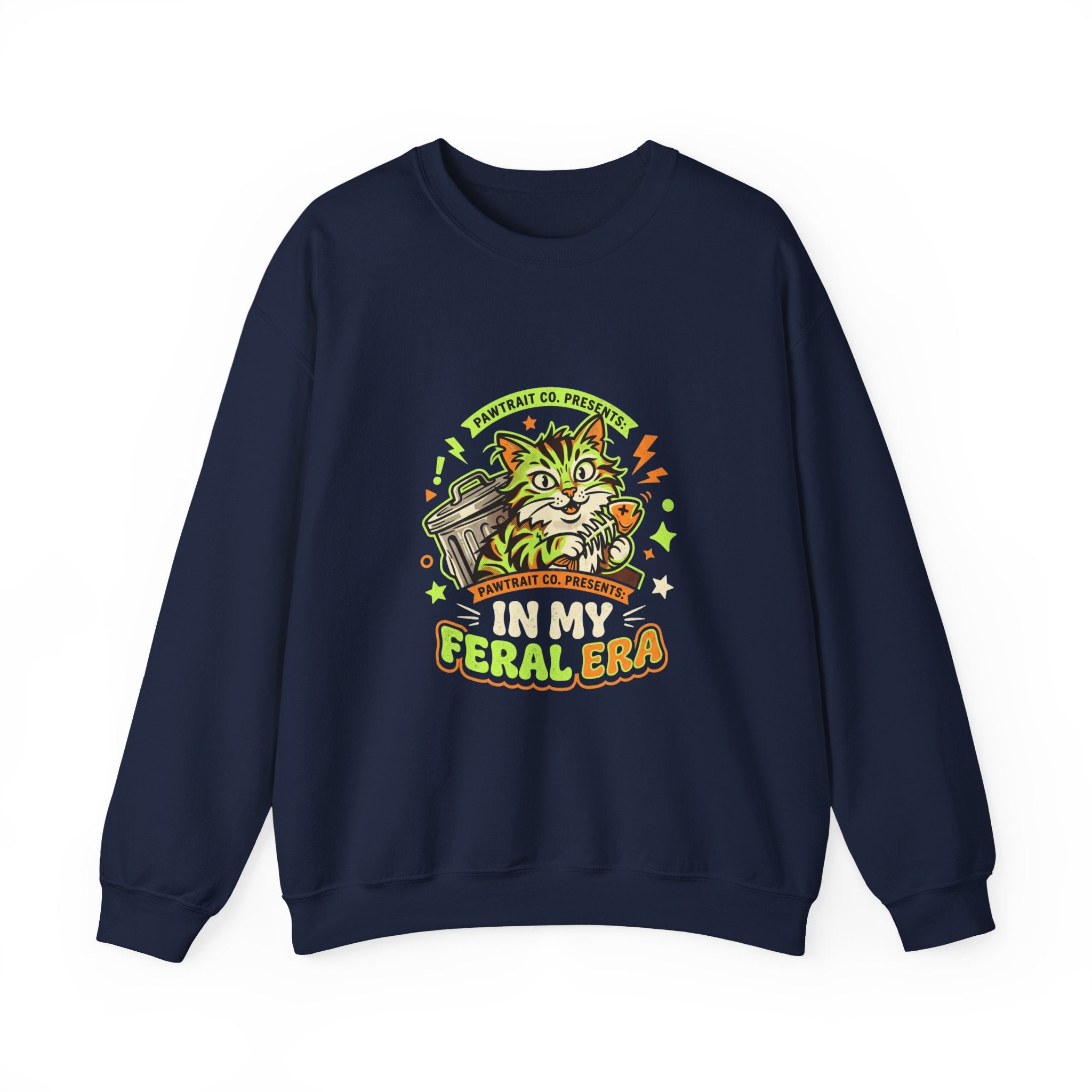 Feral Era Cat Mascot Crewneck Sweatshirt