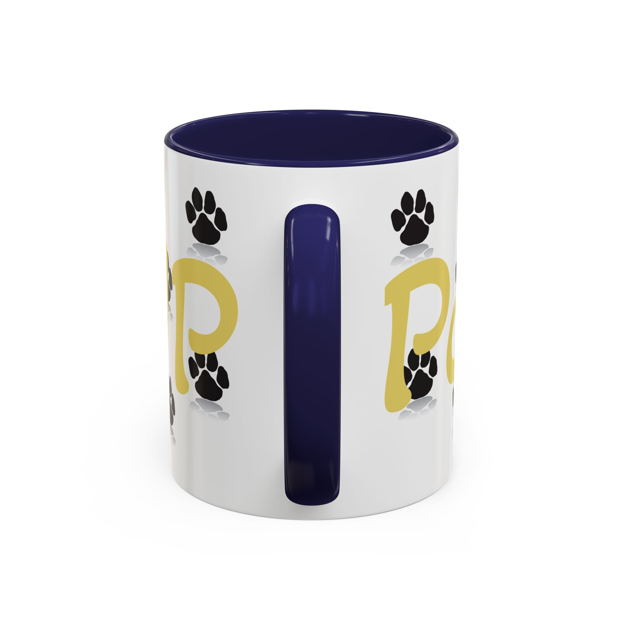 Paws Up Accent Coffee Mug — Cute Pet Lover Cat & Dog Coffee Cup (11/15oz)