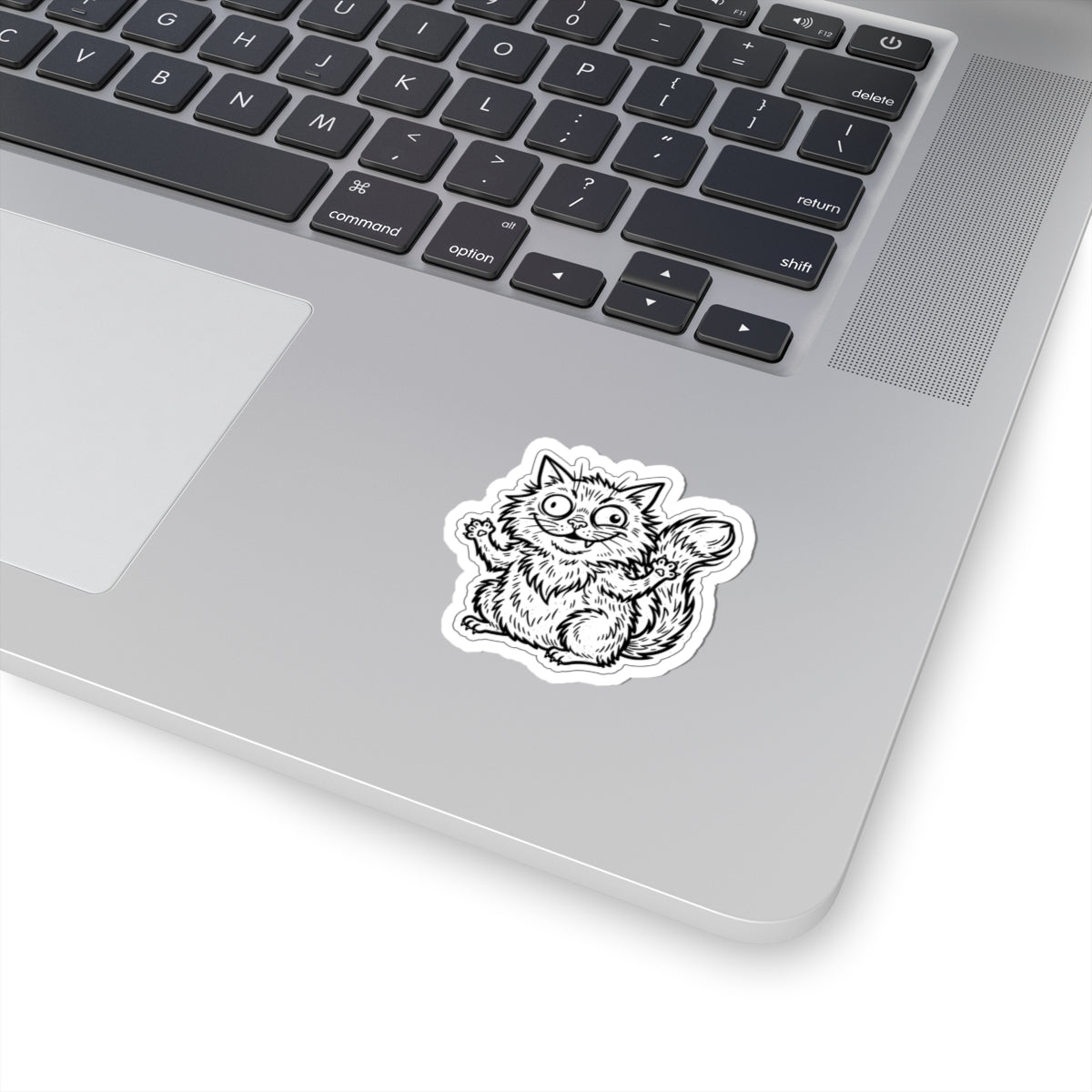 Chaotic-Cute Feral Cat Sticker | feral era, unhinged raccoon vibes