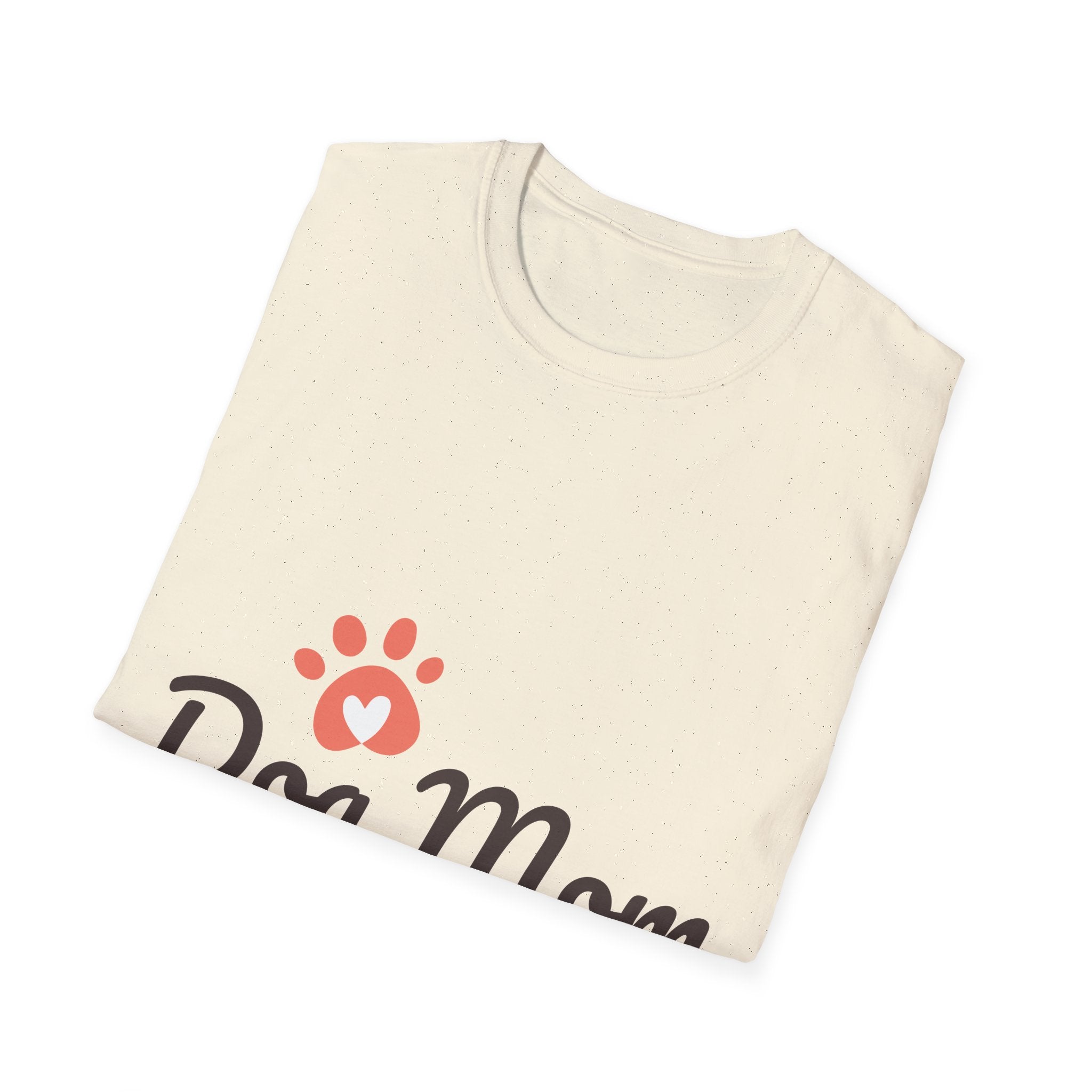 Dog Mom T-Shirt with Paw Print — Cute Pet Lover Tee