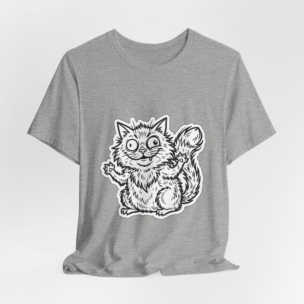 Feral Era Chaotic Cute Cat Tee | vintage mascot, unhinged introvert