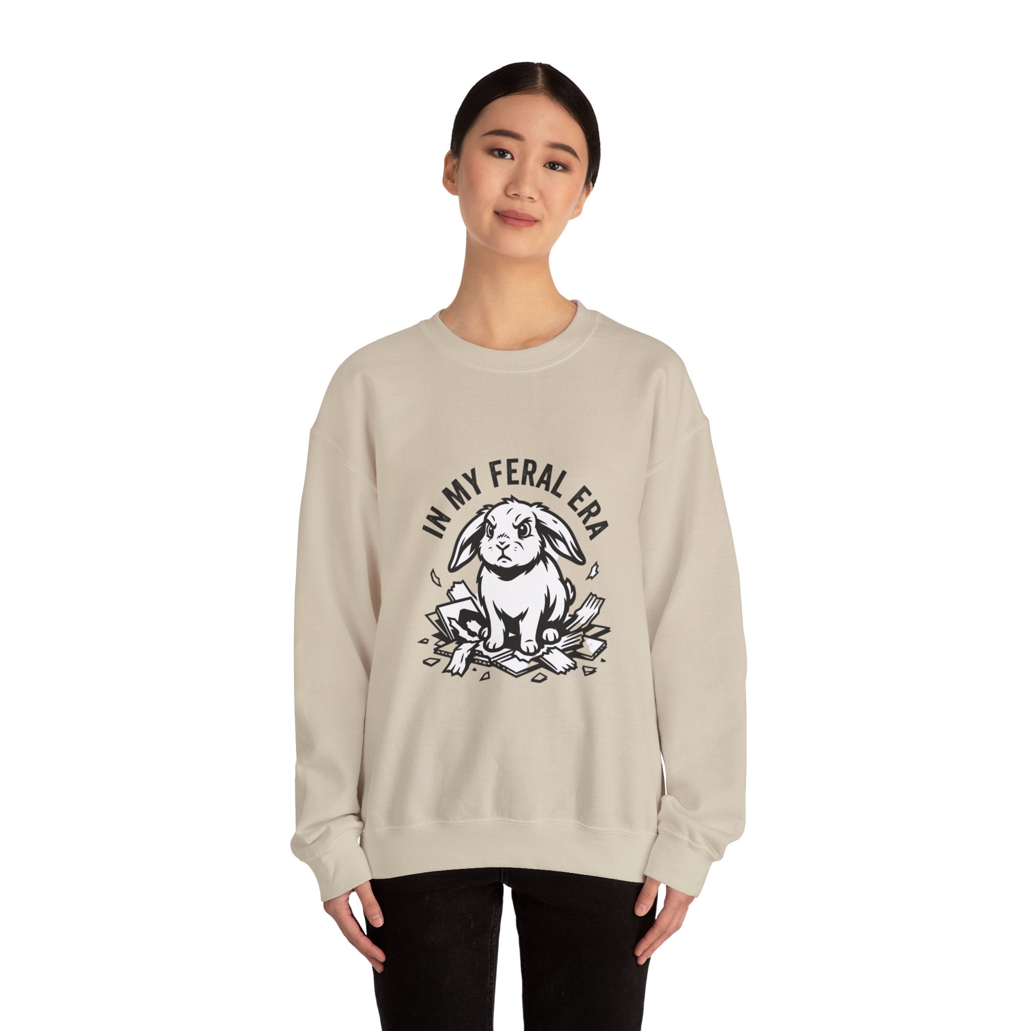 In My Feral Era Rabbit Sweatshirt | feral era, chaotic cute