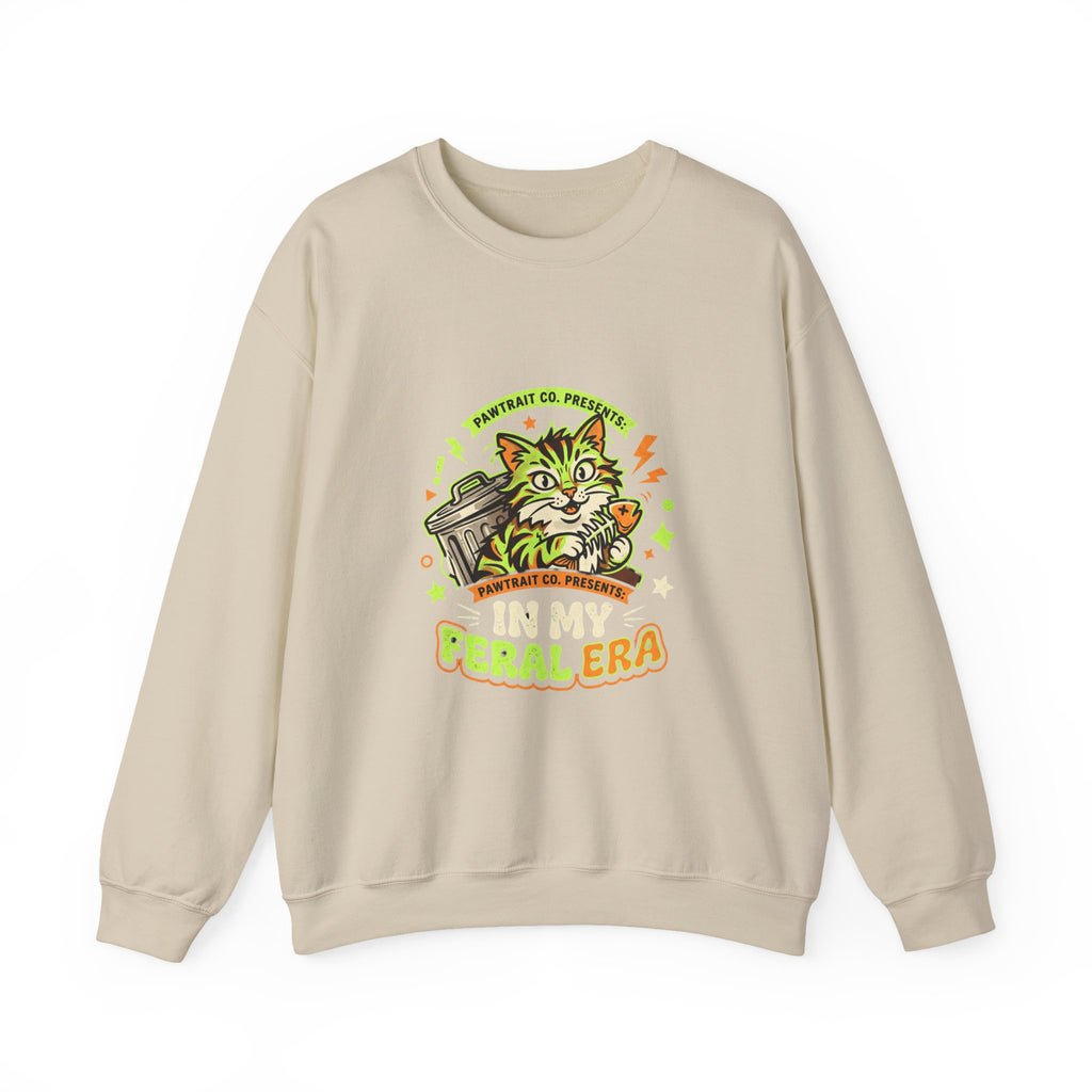 Feral Era Cat Mascot Crewneck Sweatshirt