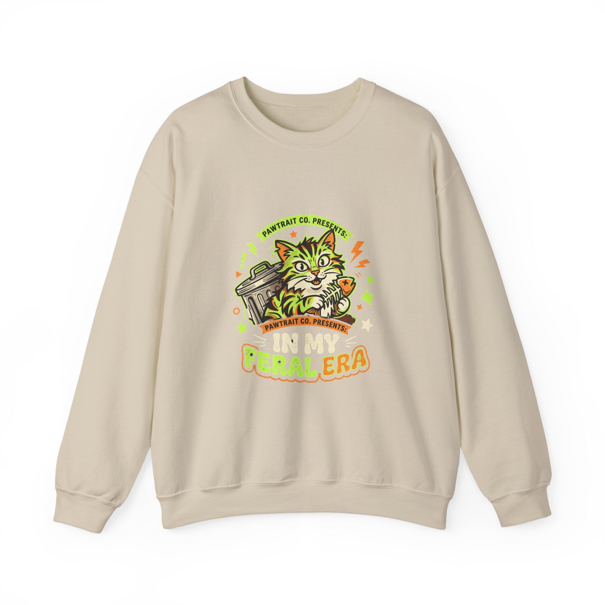 Feral Era Cat Mascot Crewneck Sweatshirt