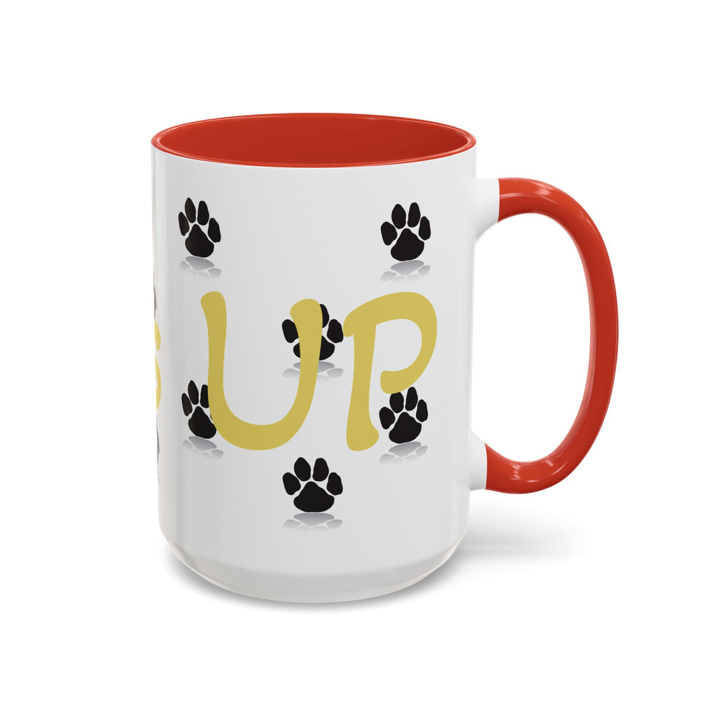 Paws Up Accent Coffee Mug — Cute Pet Lover Cat & Dog Coffee Cup (11/15oz)