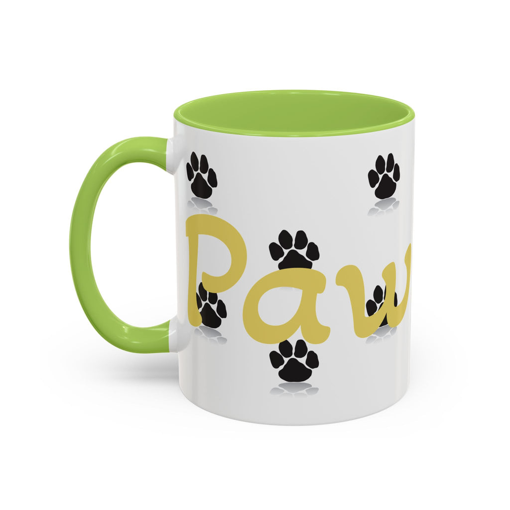 Paws Up Accent Coffee Mug — Cute Pet Lover Cat & Dog Coffee Cup (11/15oz)