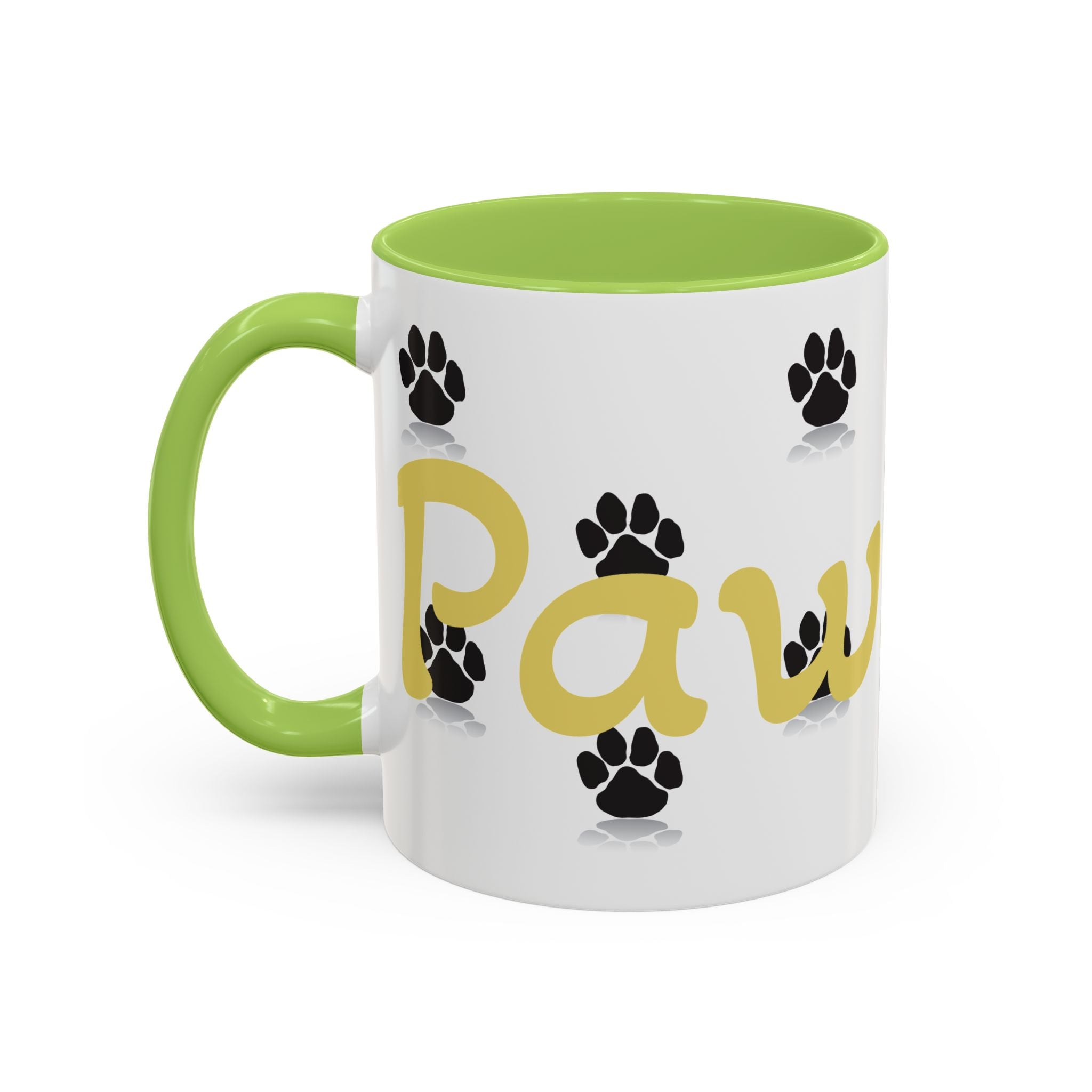 Paws Up Accent Coffee Mug — Cute Pet Lover Cat & Dog Coffee Cup (11/15oz)