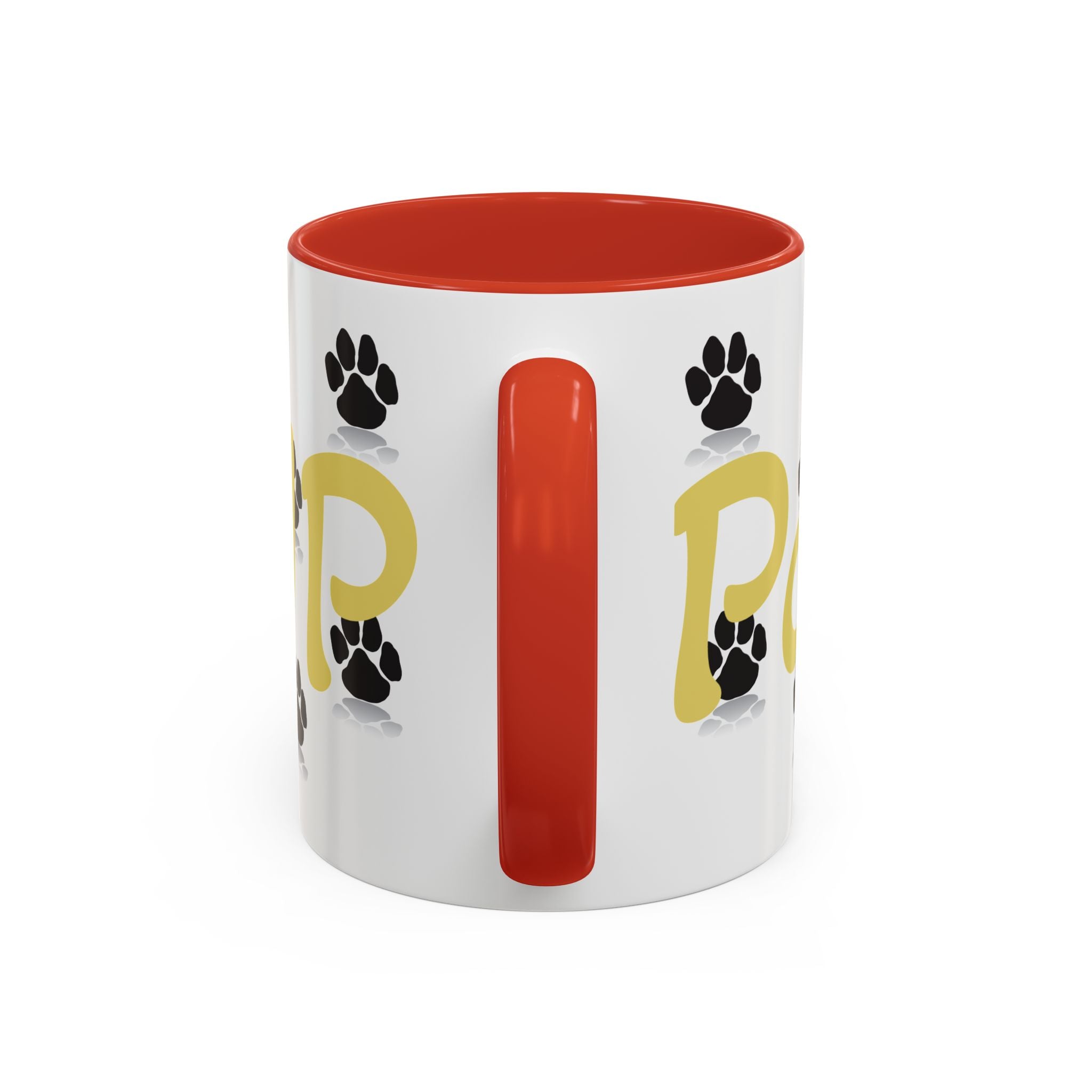 Paws Up Accent Coffee Mug — Cute Pet Lover Cat & Dog Coffee Cup (11/15oz)