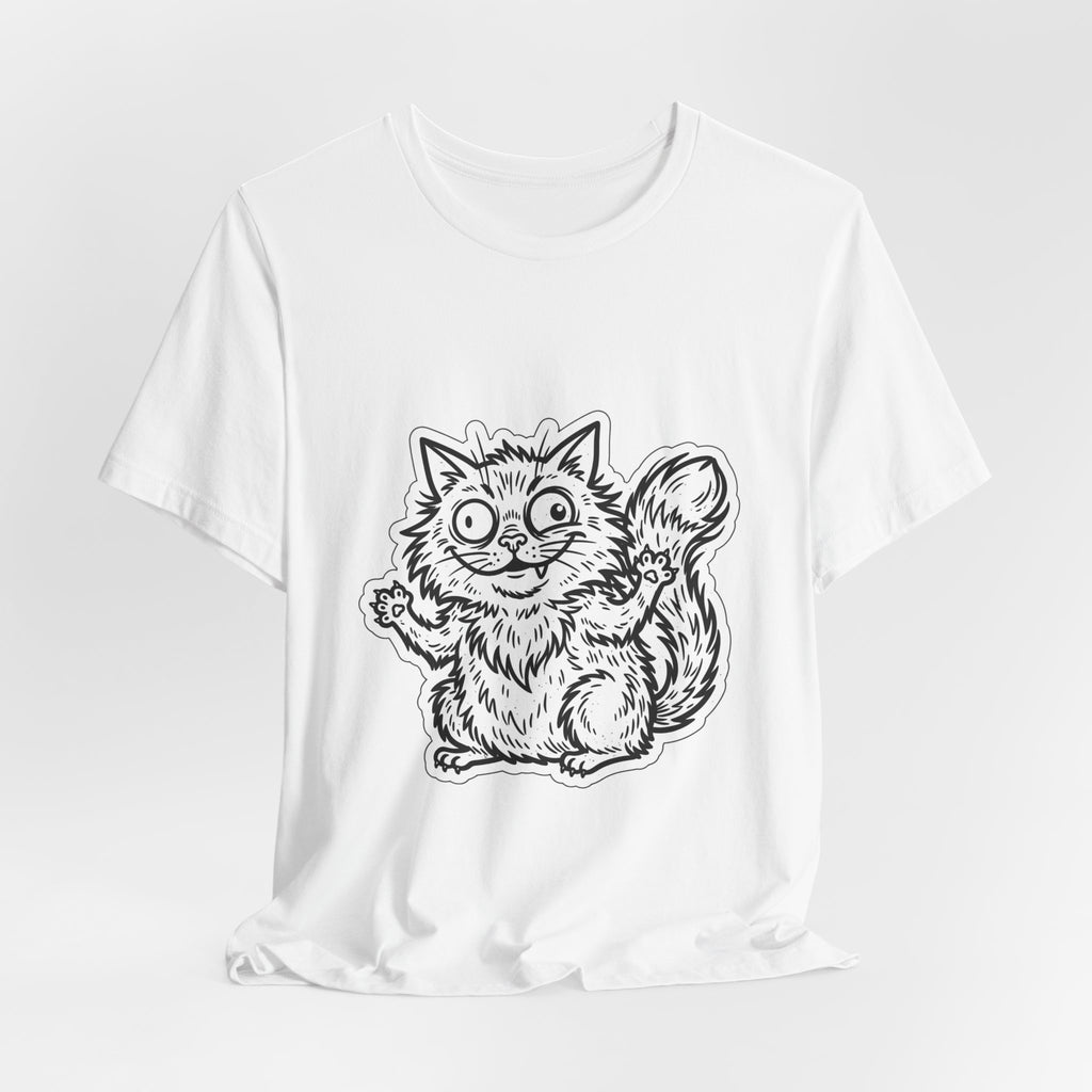 Feral Era Chaotic Cute Cat Tee | vintage mascot, unhinged introvert