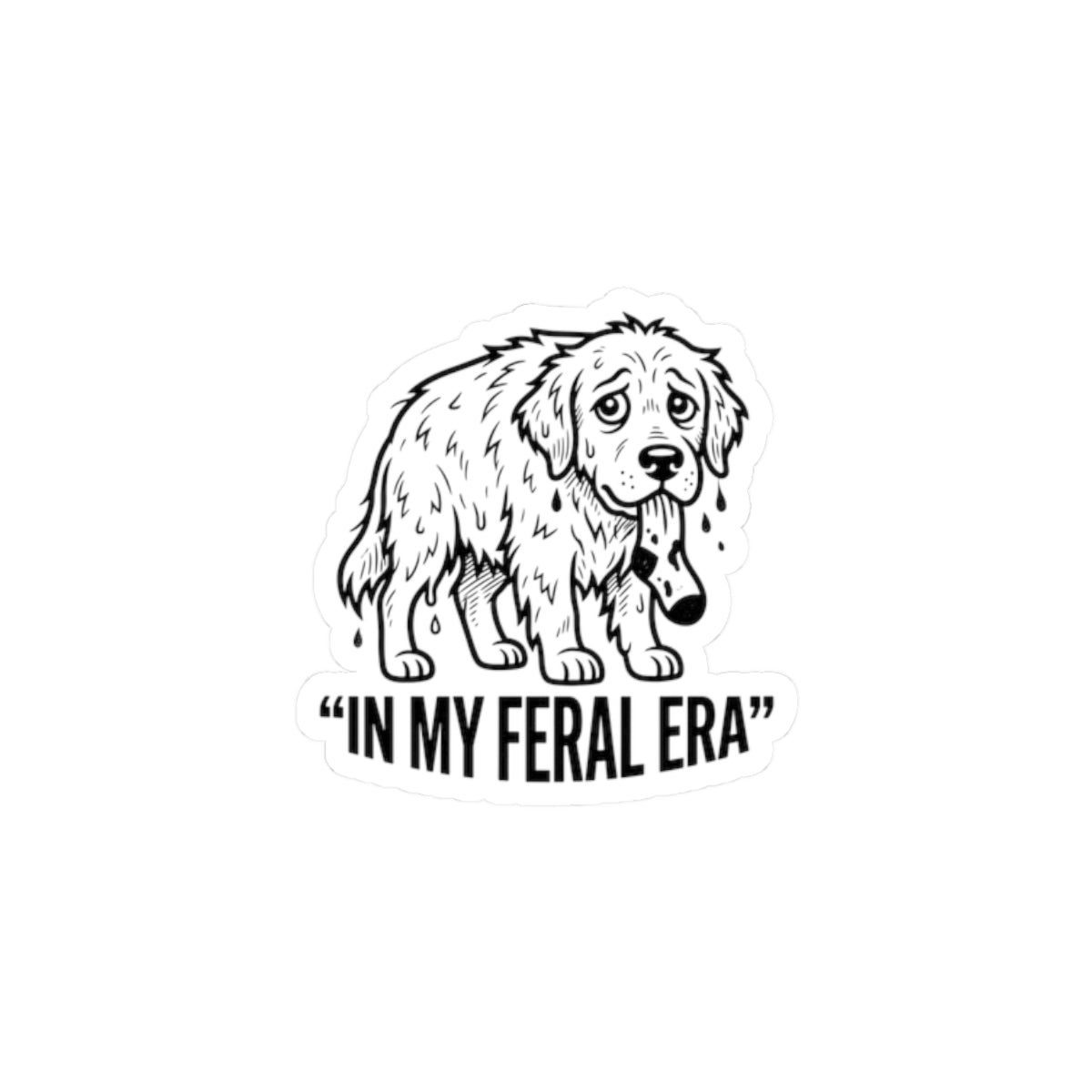 In My Feral Era Raccoon Introvert Sticker