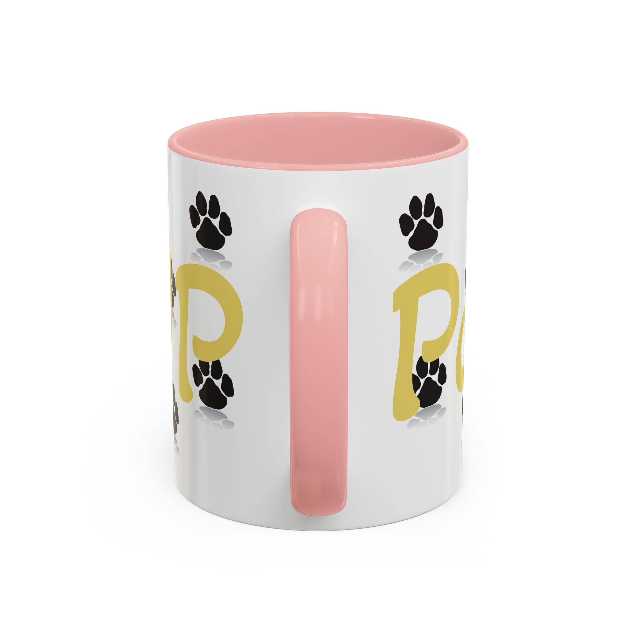 Paws Up Accent Coffee Mug — Cute Pet Lover Cat & Dog Coffee Cup (11/15oz)