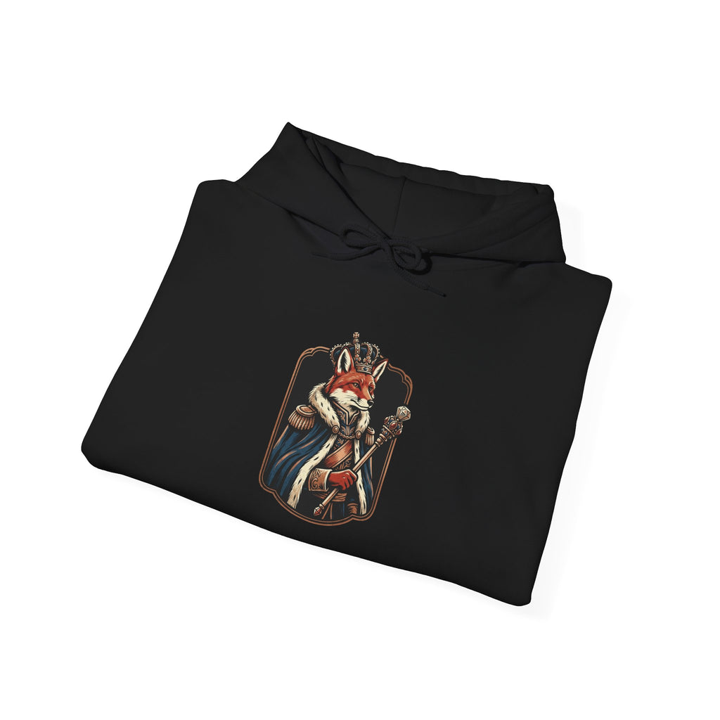 Feral Era Royal Fox Hoodie featuring vintage-print Royal Fox design in distressed cream and copper ink.