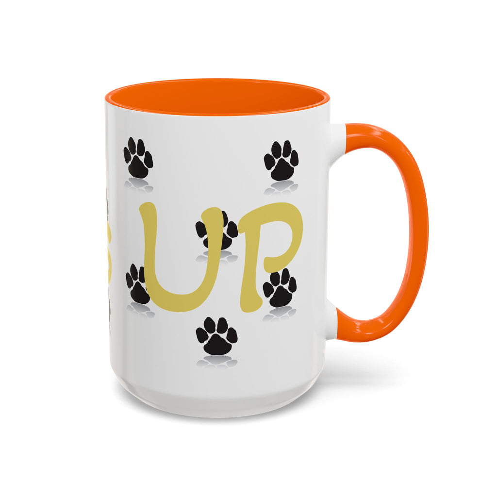 Paws Up Accent Coffee Mug — Cute Pet Lover Cat & Dog Coffee Cup (11/15oz)