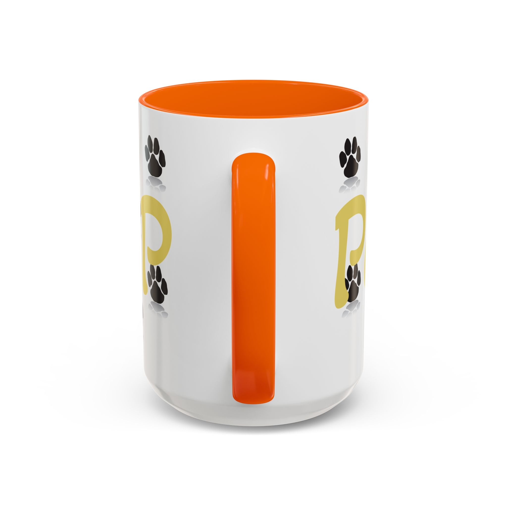Paws Up Accent Coffee Mug — Cute Pet Lover Cat & Dog Coffee Cup (11/15oz)