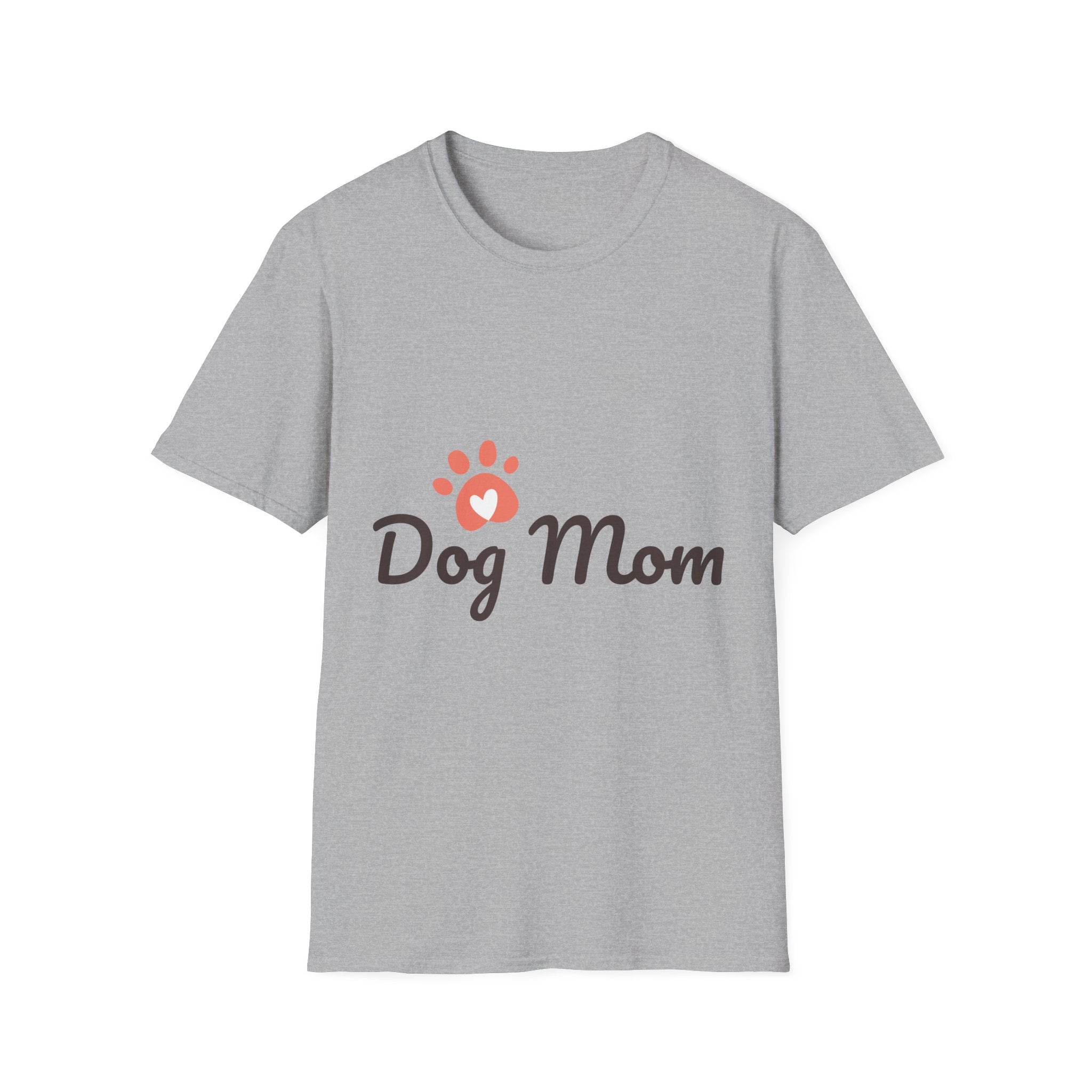 Dog Mom T-Shirt with Paw Print — Cute Pet Lover Tee