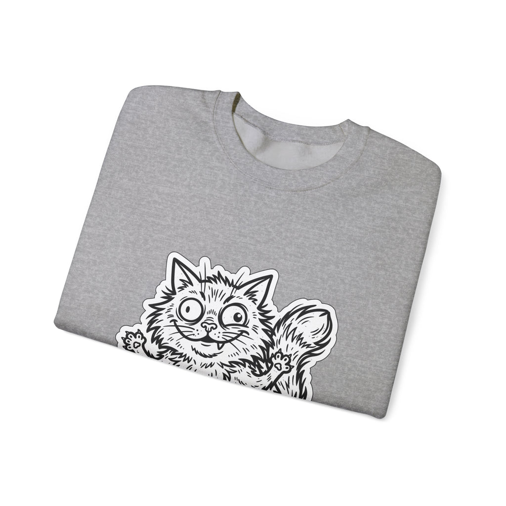 Chaotic Cute Feral Cat Crewneck Sweatshirt
