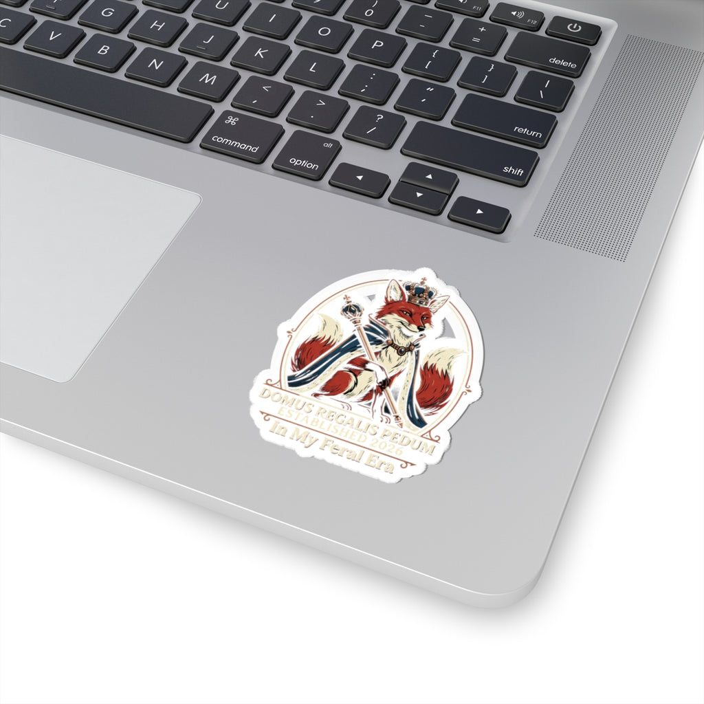 Regal Fox Kiss-Cut Stickers | Sassy Gen Z, Coquette Aesthetic, Minimalist Type