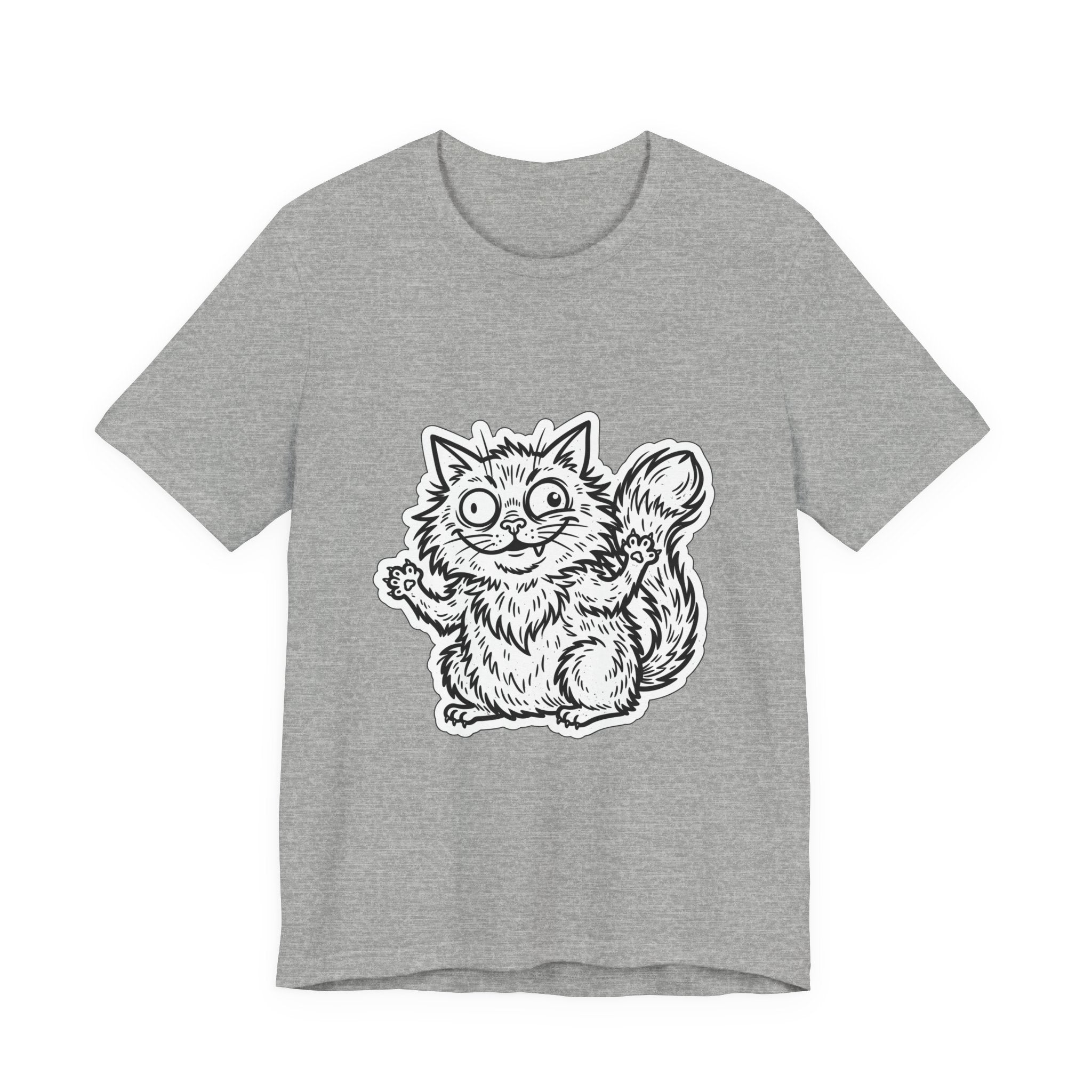 Feral Era Chaotic Cute Cat Tee | vintage mascot, unhinged introvert