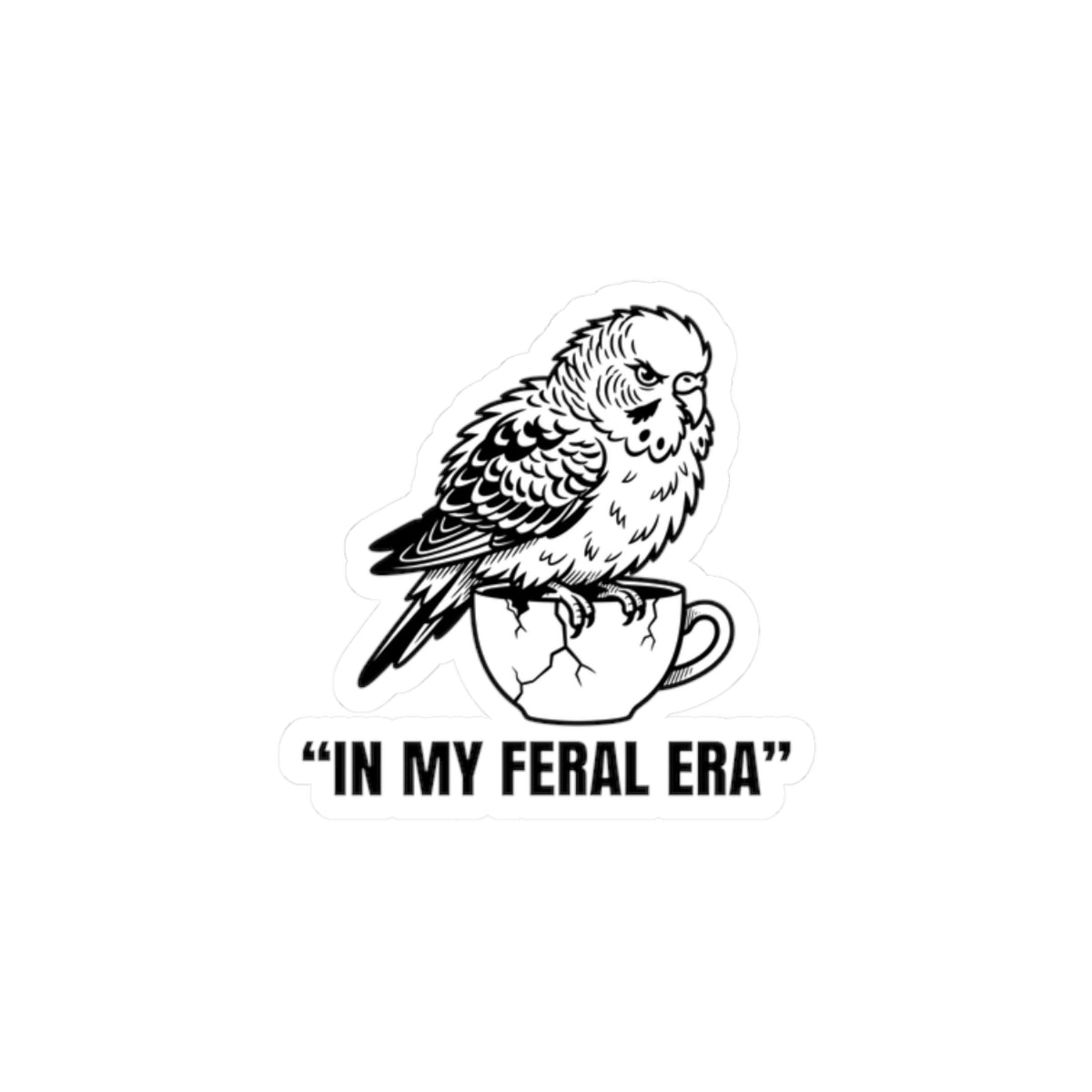 In My Feral Era Raccoon Sticker