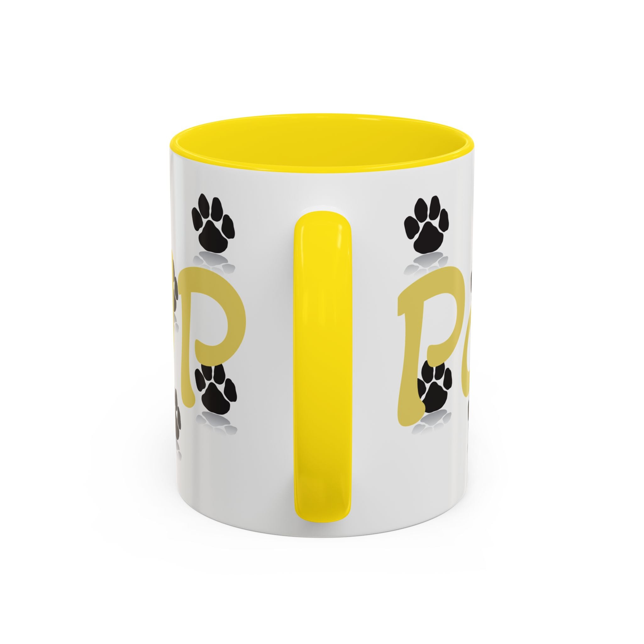 Paws Up Accent Coffee Mug — Cute Pet Lover Cat & Dog Coffee Cup (11/15oz)