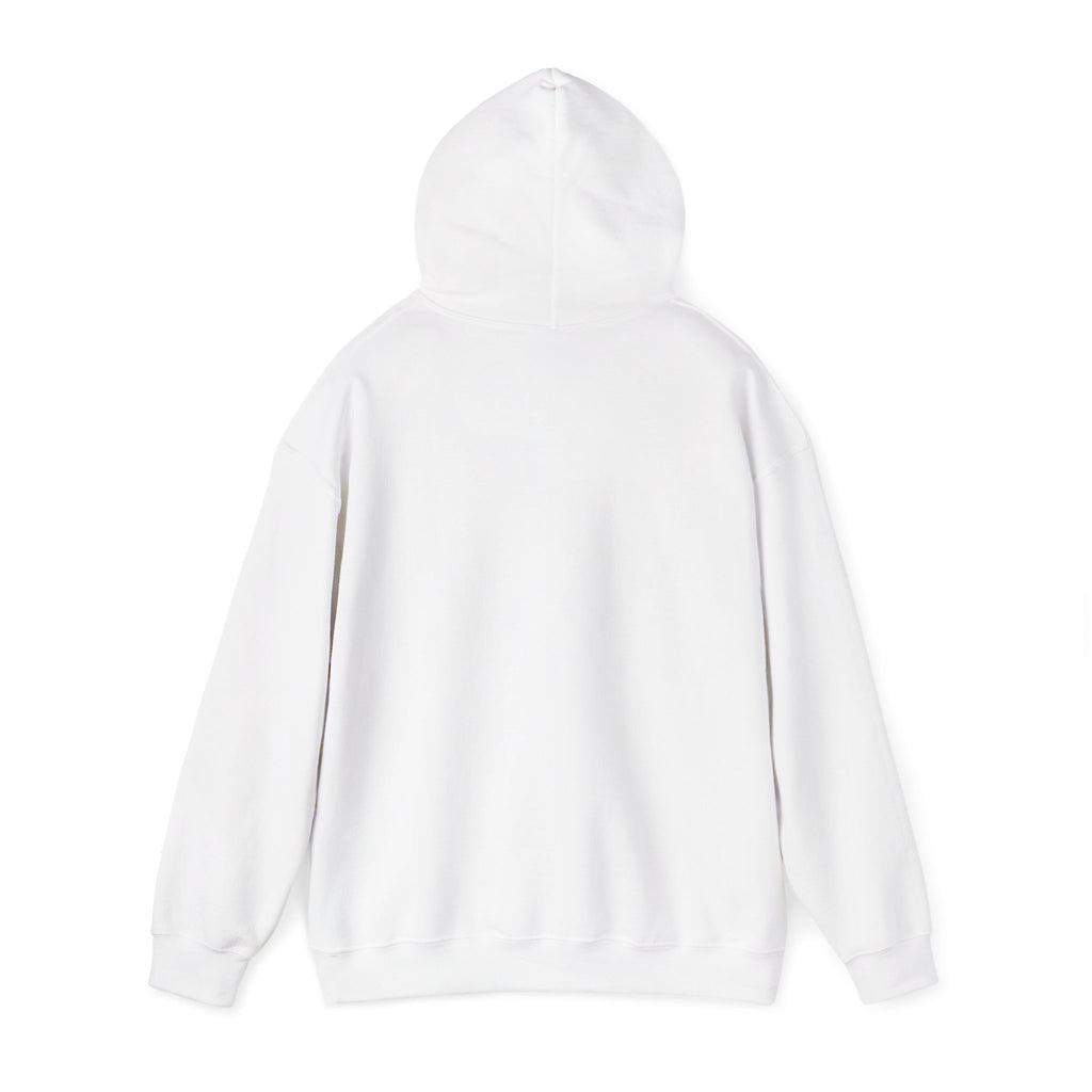 Back view of the Feral Era Royal Fox Hoodie in white, showcasing the design and hood.