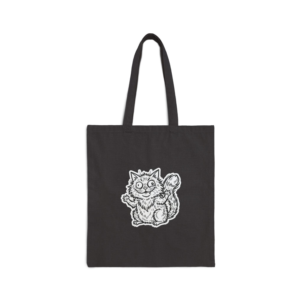 Chaotic Cute Vintage Cat Tote | Feral Era, introvert mom