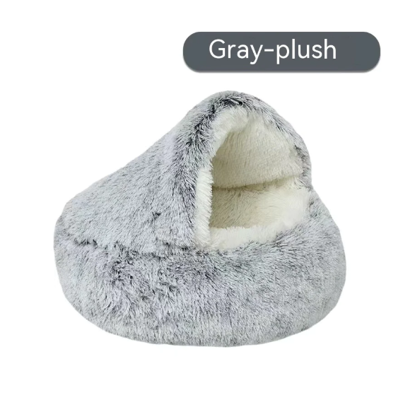 Semi-Closed Cat Bed Nest — Cozy Cave Pet Bed