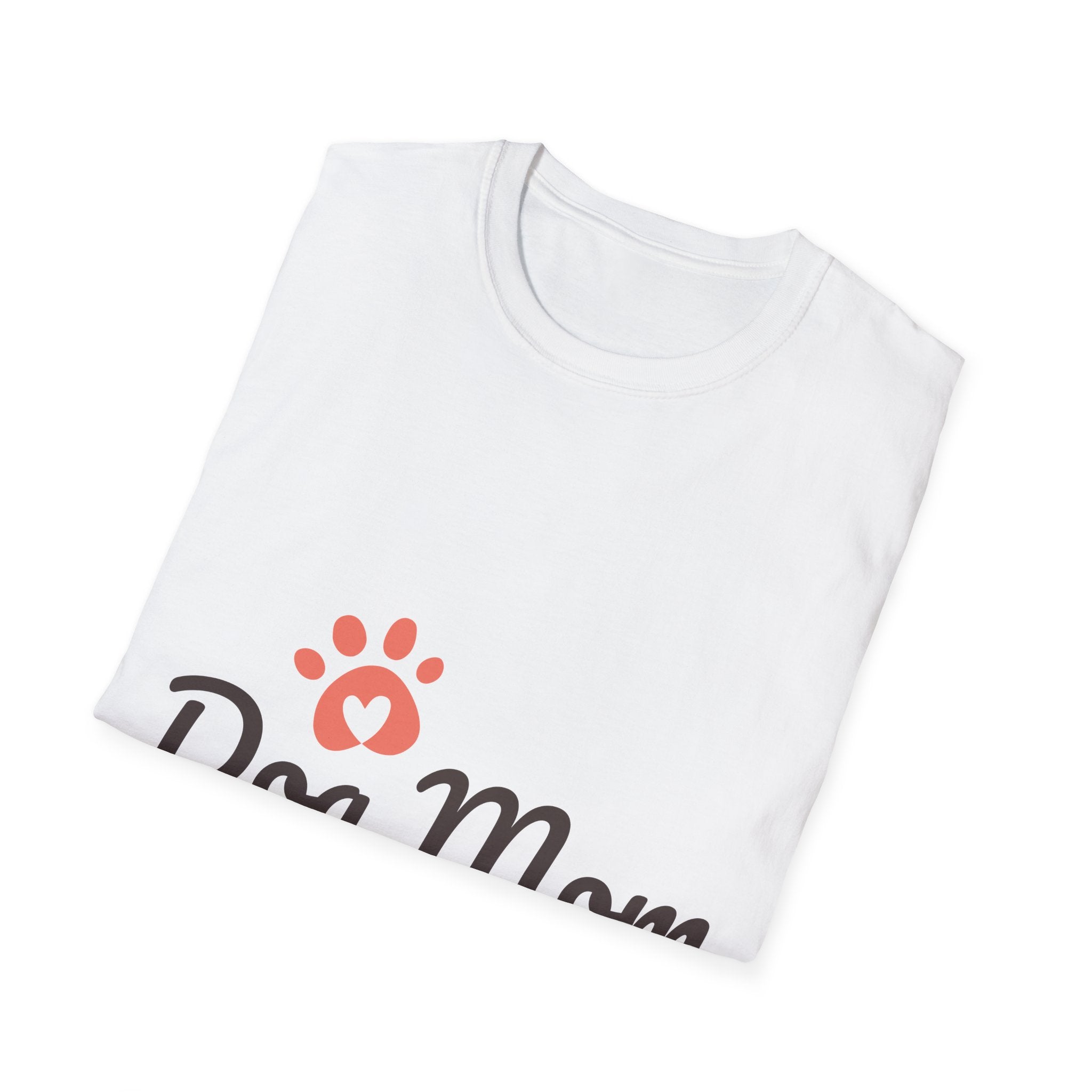 Dog Mom T-Shirt with Paw Print — Cute Pet Lover Tee