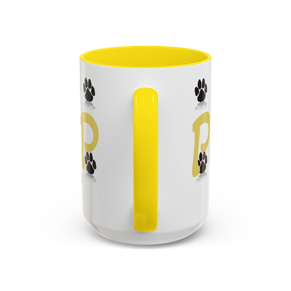 Paws Up Accent Coffee Mug — Cute Pet Lover Cat & Dog Coffee Cup (11/15oz)