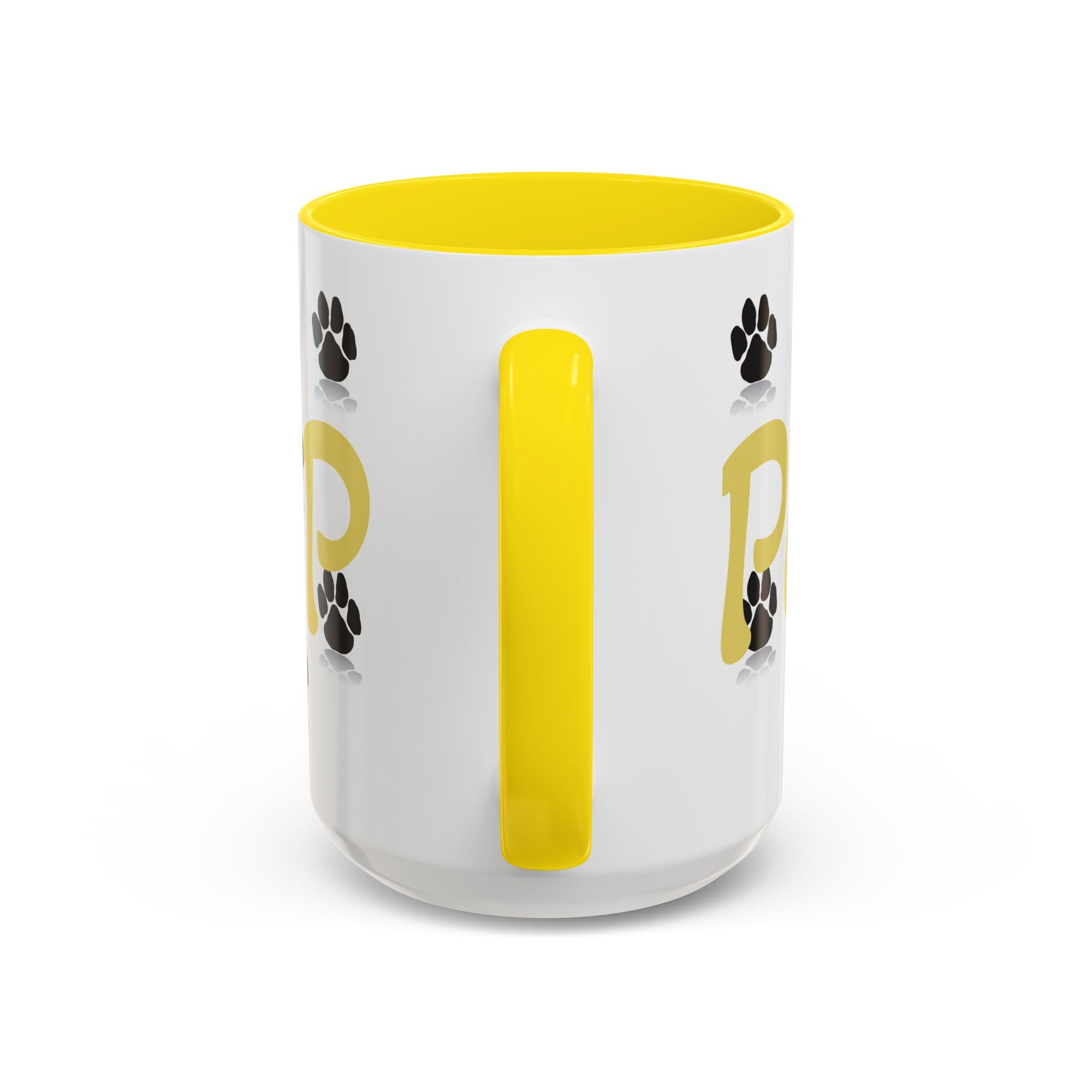 Paws Up Accent Coffee Mug — Cute Pet Lover Cat & Dog Coffee Cup (11/15oz)